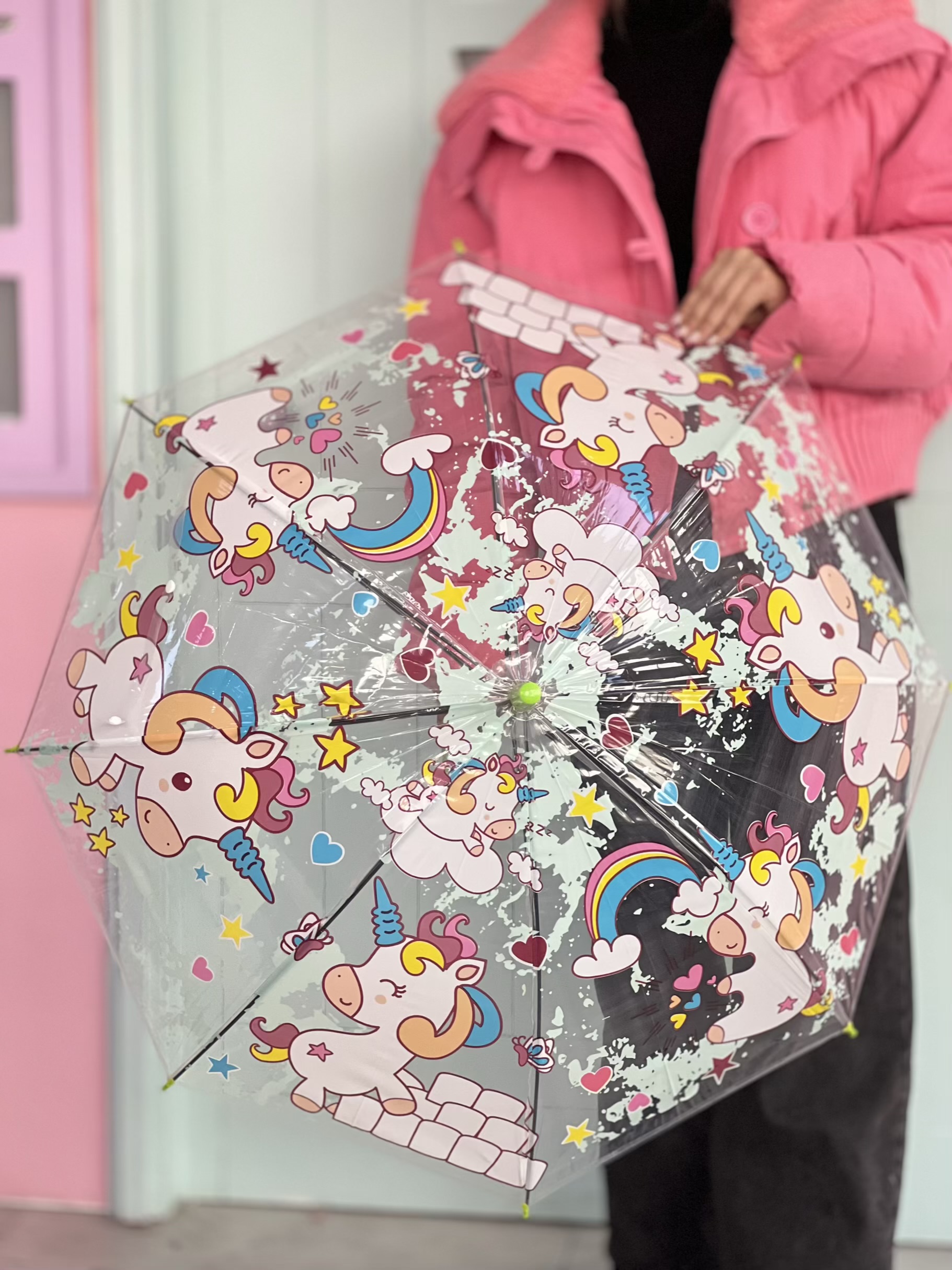 چتر یونیکورن درشت شفاف