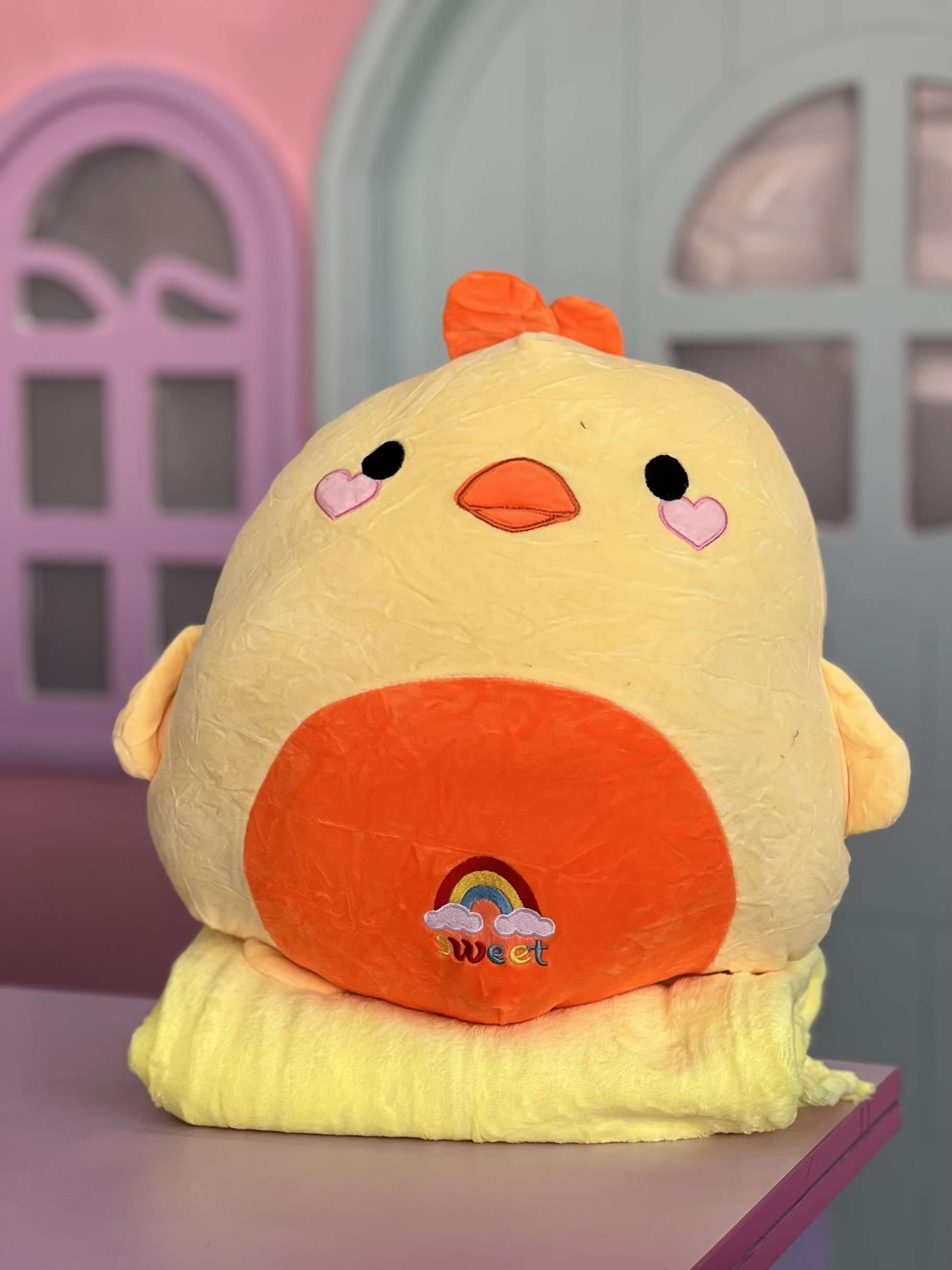 پتو بالشتی جوجه لپ قلبی