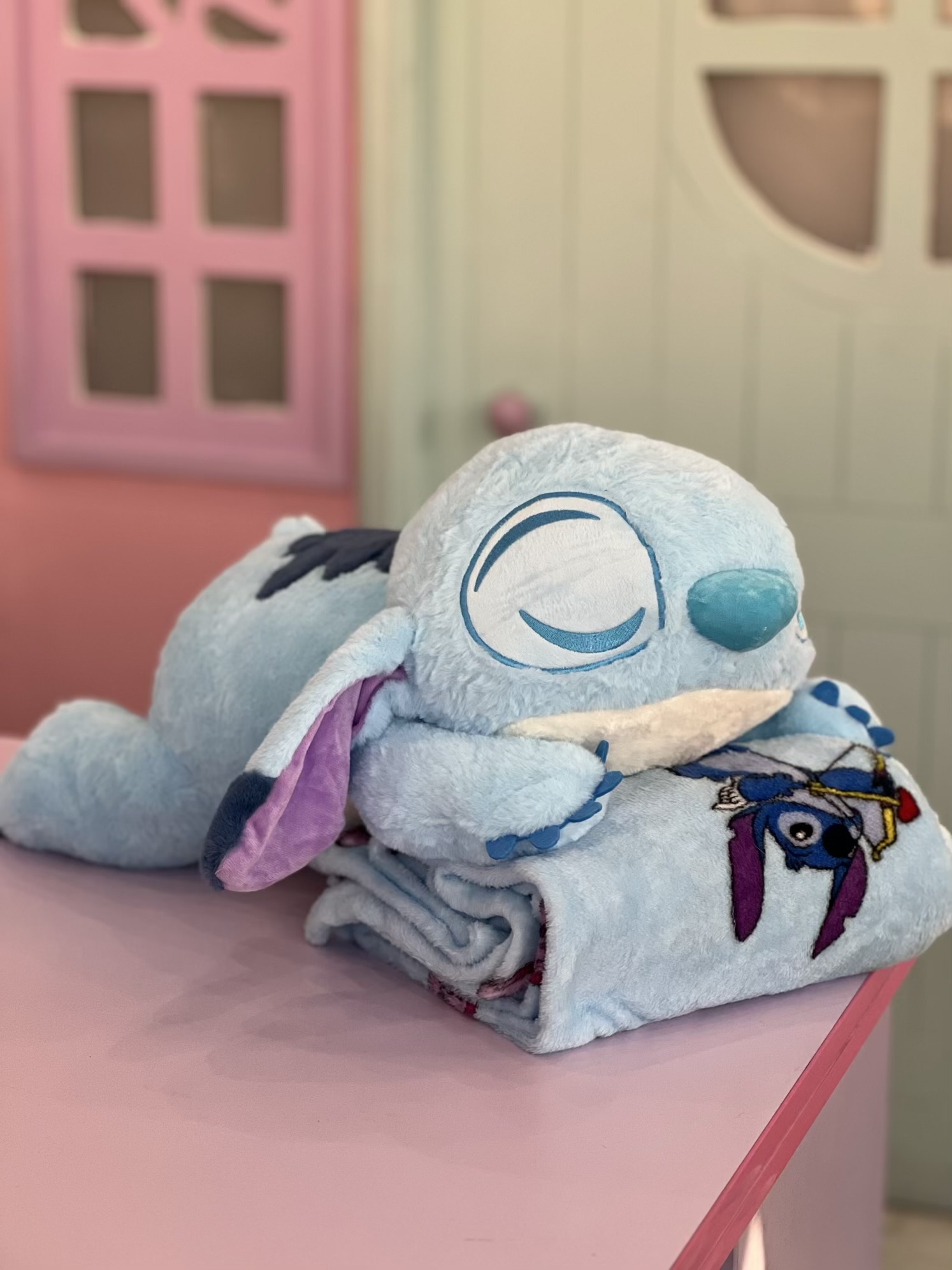 پتوبالشتی استیج خوابیده آبی