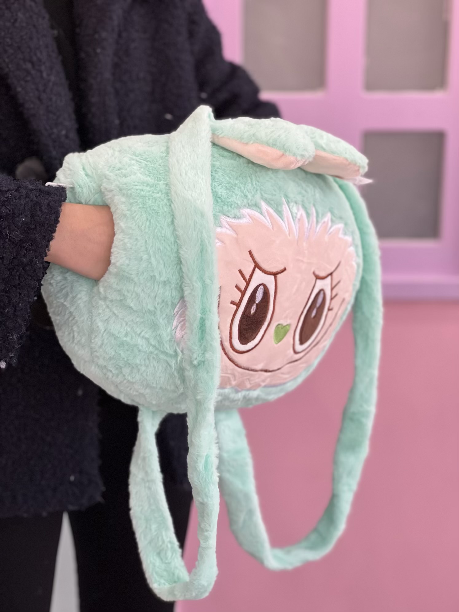 پتوبالشتی لبوبو رنگی کوله‌ای