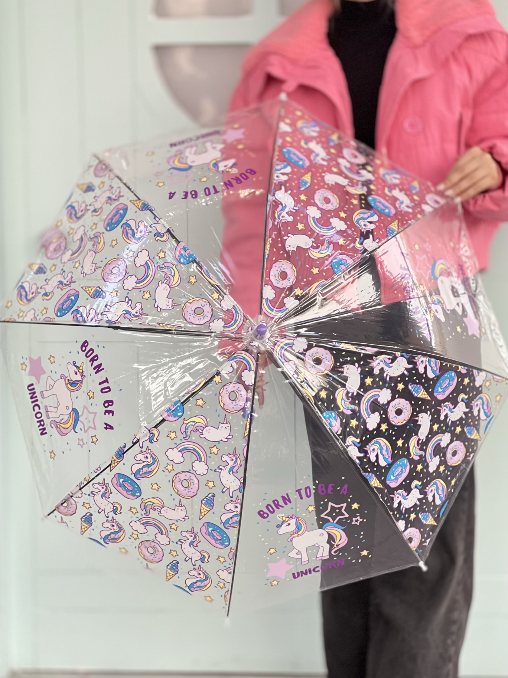 چتر یونیکورن ریز شفاف