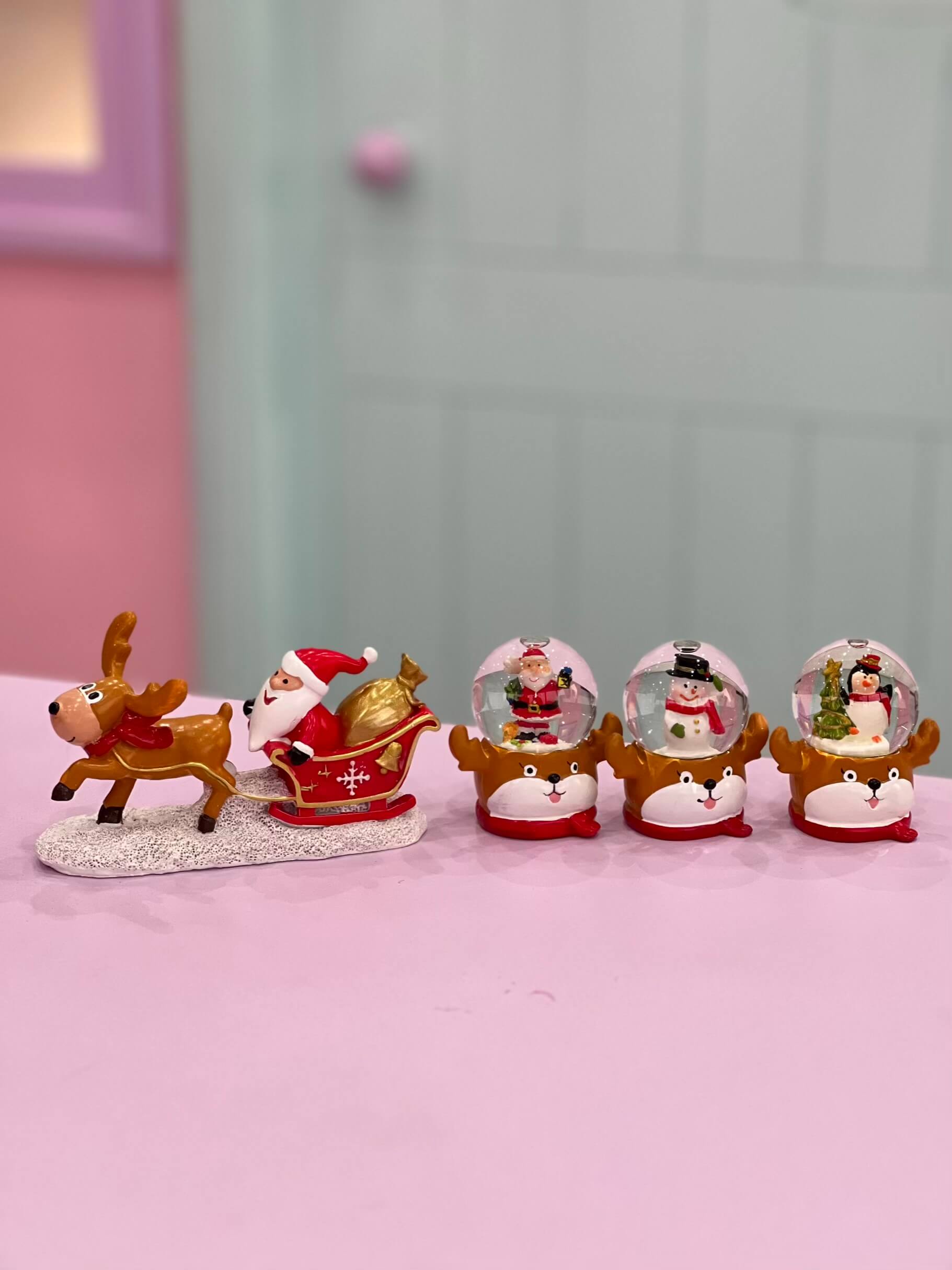 گوی 4تایی کریسمسی گوزن و بابانوئل