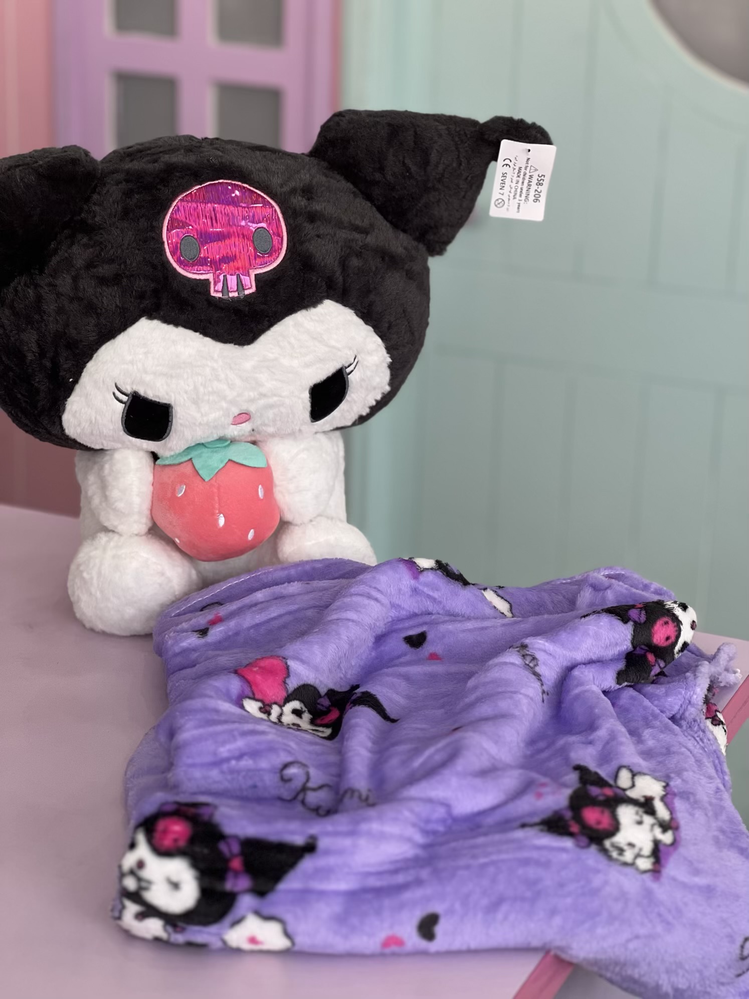 پتوبالشتی کرومی توت فرنگی