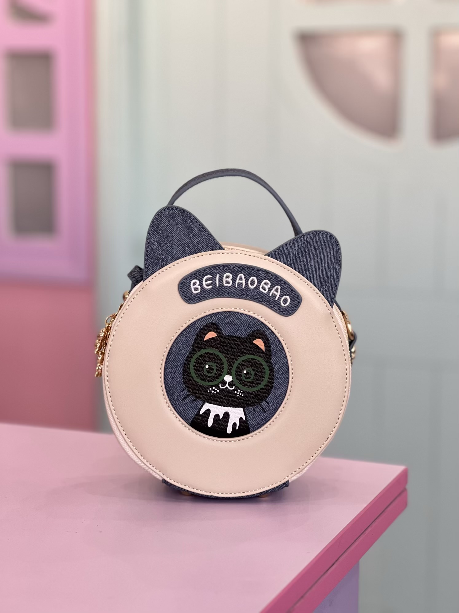 کیف گربه عینکی گرد اورجینال