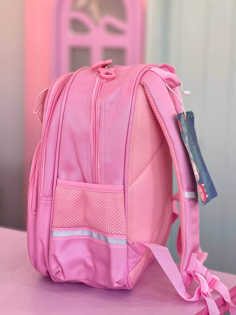 کوله کرومی بالدار صورتی شاینی