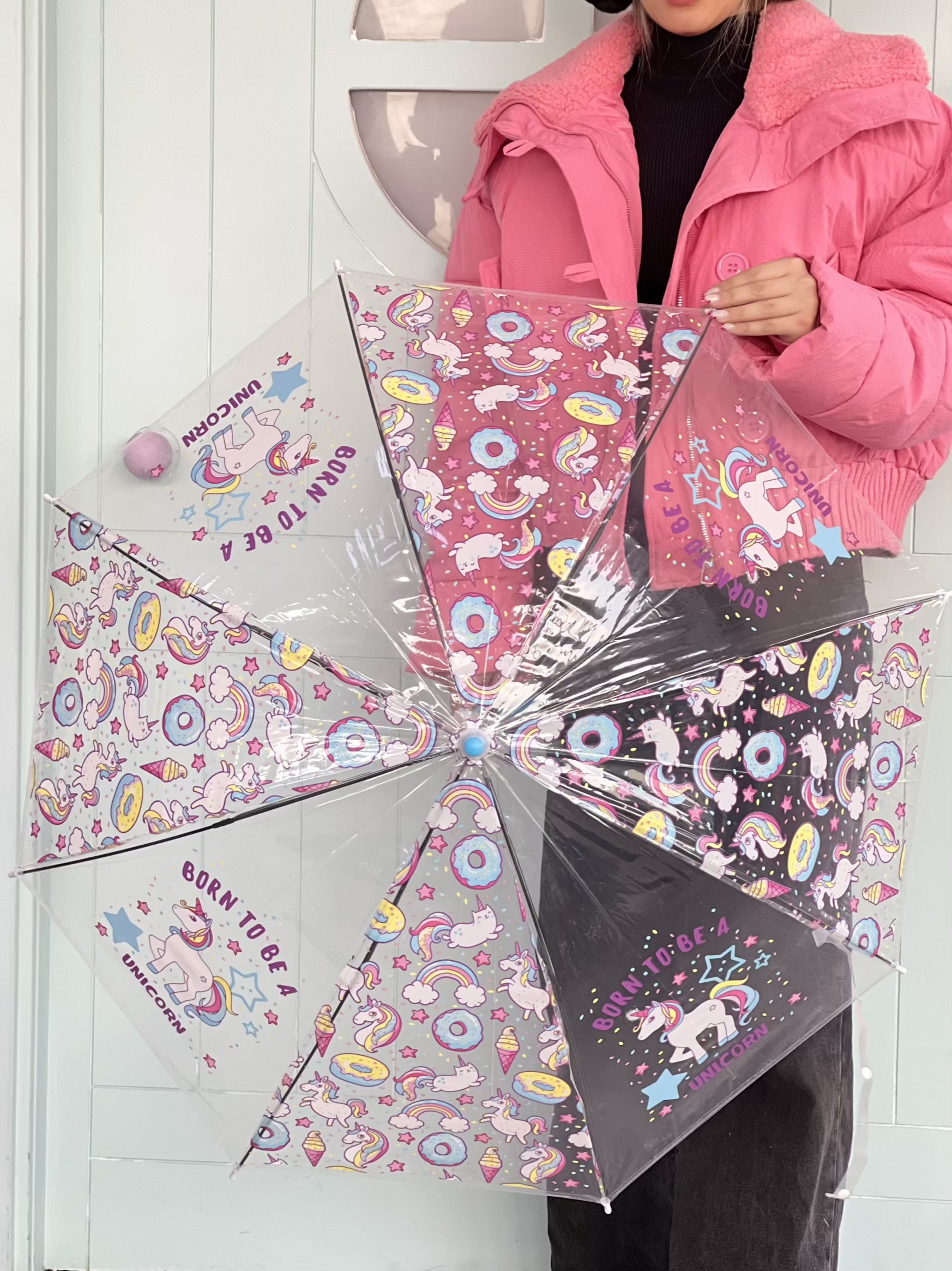 چتر یونیکورن ریز شفاف