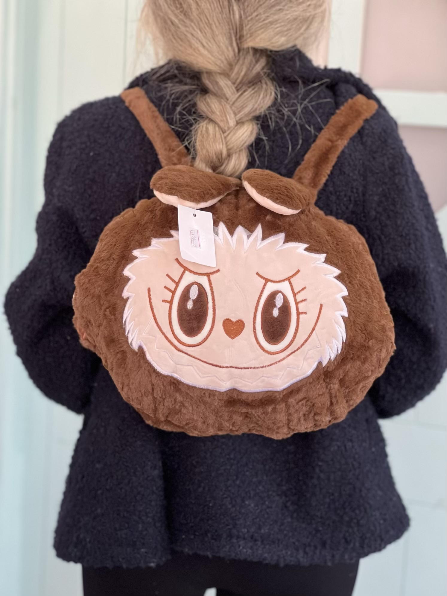 پتوبالشتی لبوبو رنگی کوله‌ای