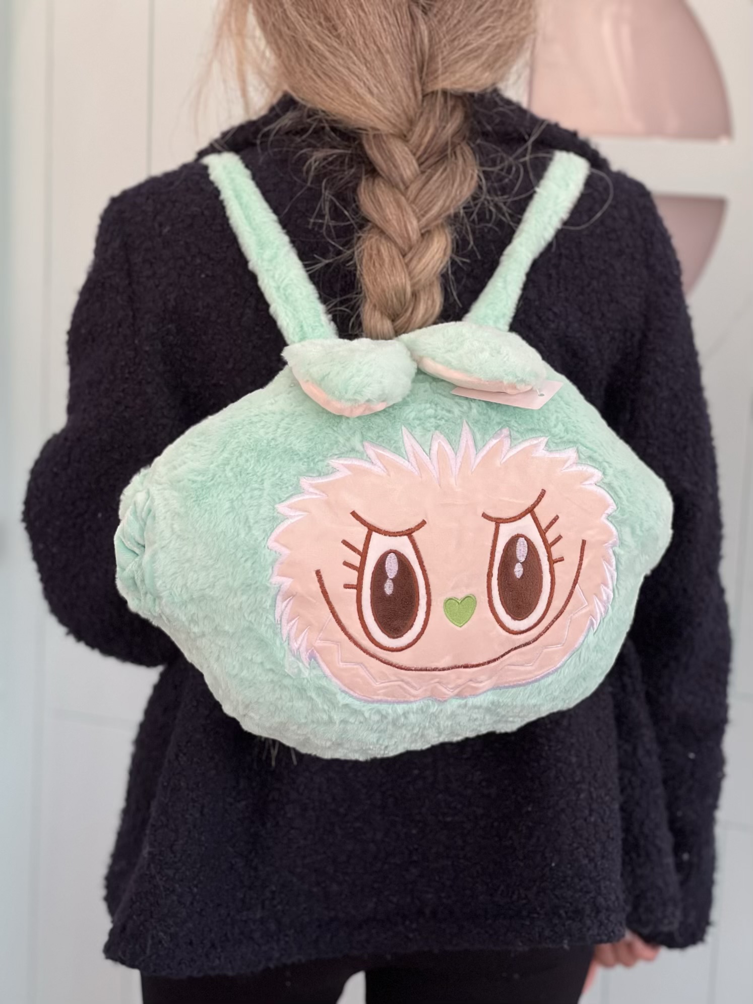 پتوبالشتی لبوبو رنگی کوله‌ای