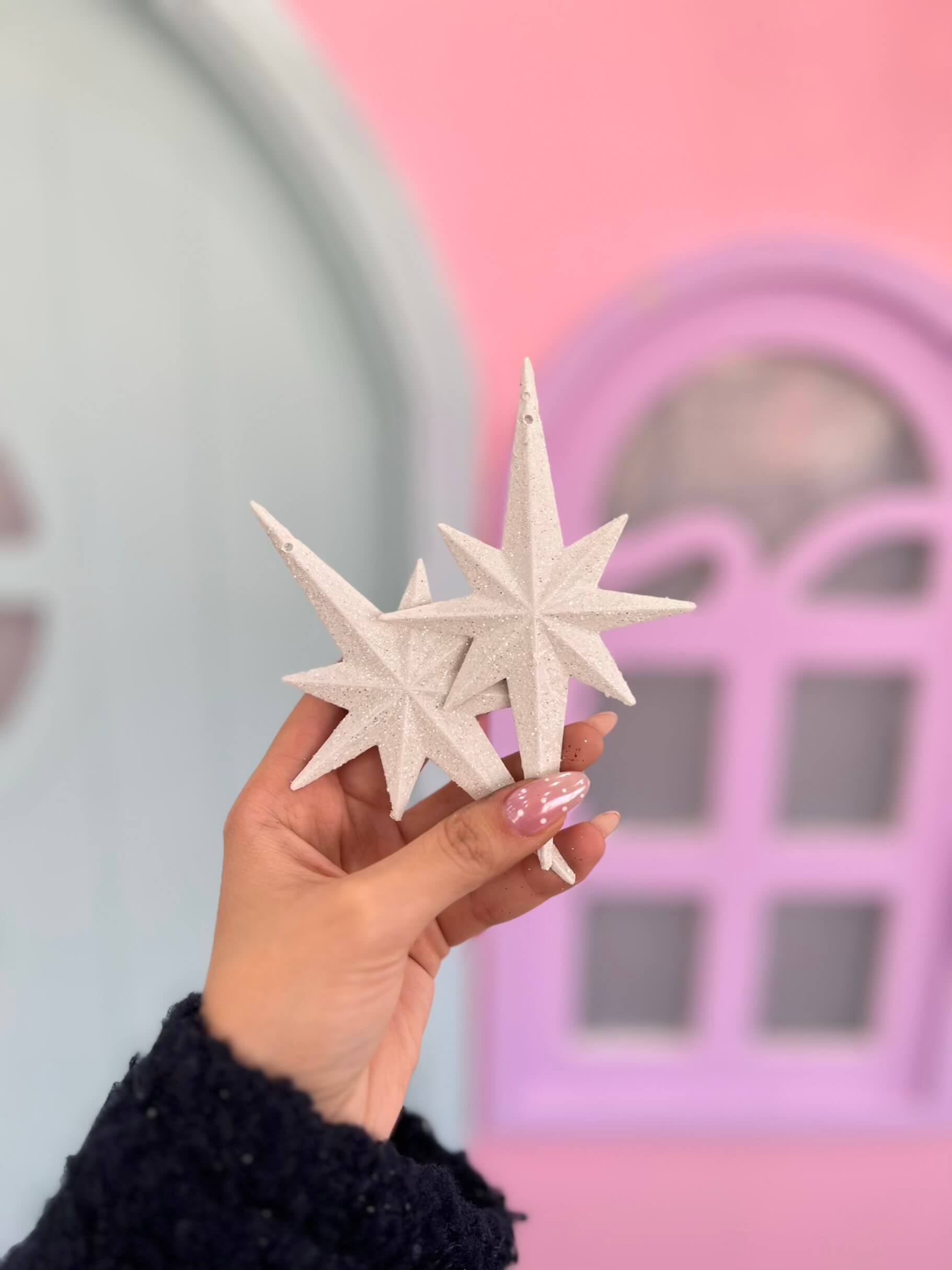 آویز ستاره هشت پر برفی 2تایی