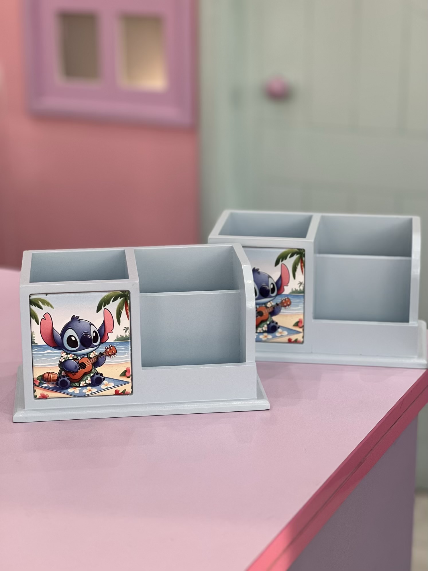 جاقلمی رومیزی استیج آبی