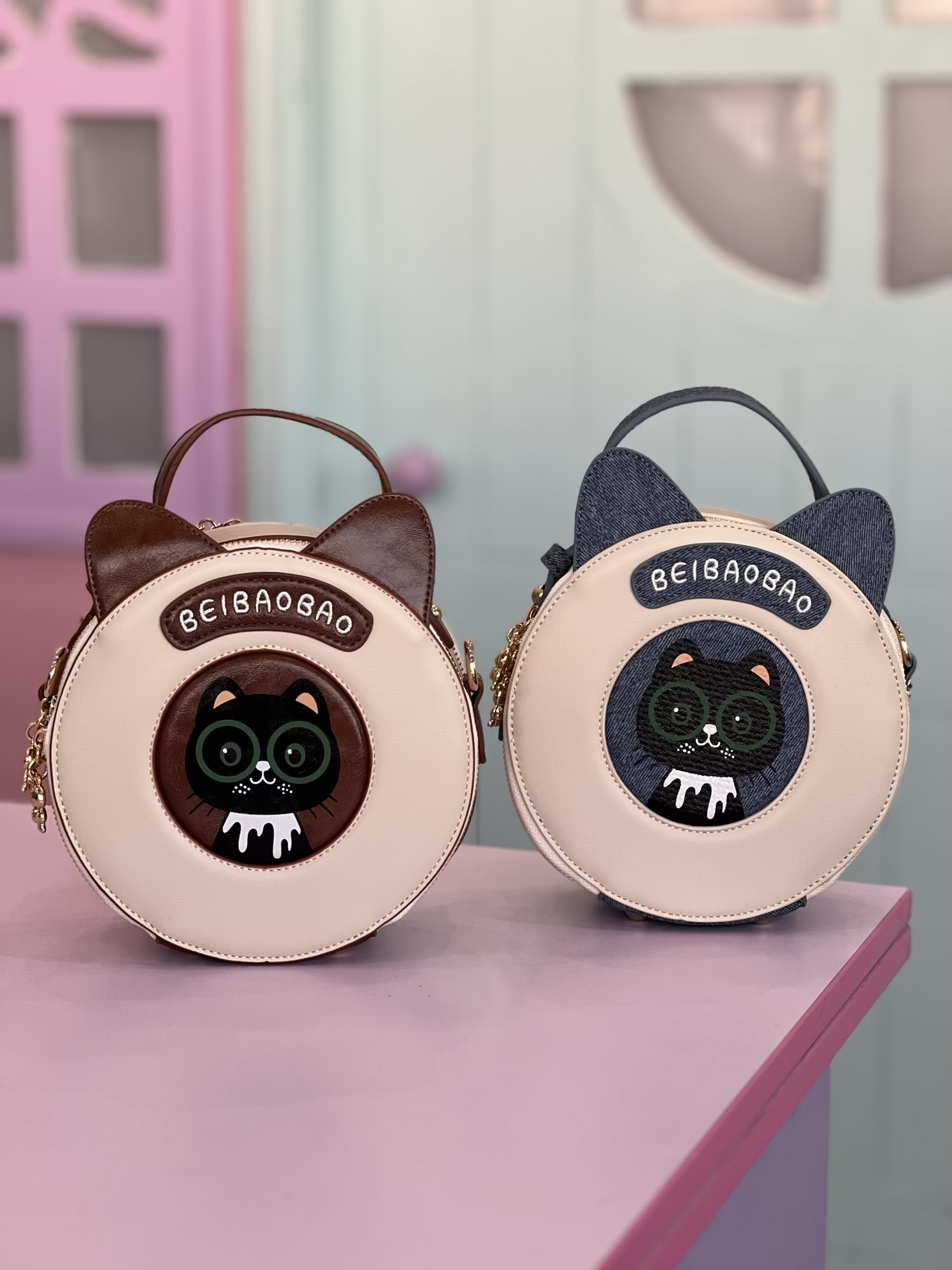 کیف گربه عینکی گرد اورجینال